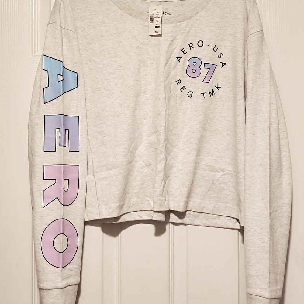 Aeropostale Long Sleeve Crop Top